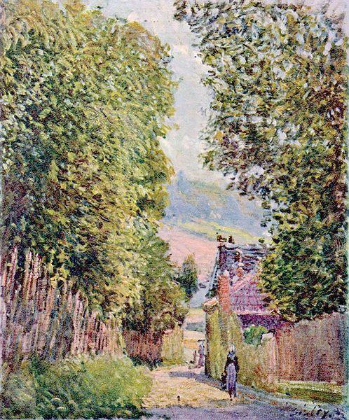 Alfred Sisley Une rue a Louveciennes oil painting image
